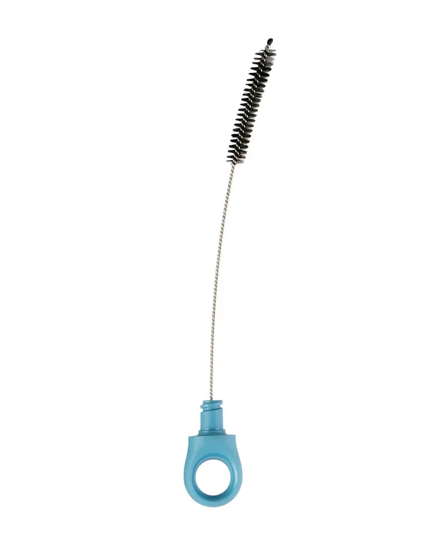 A small, flexible wire brush