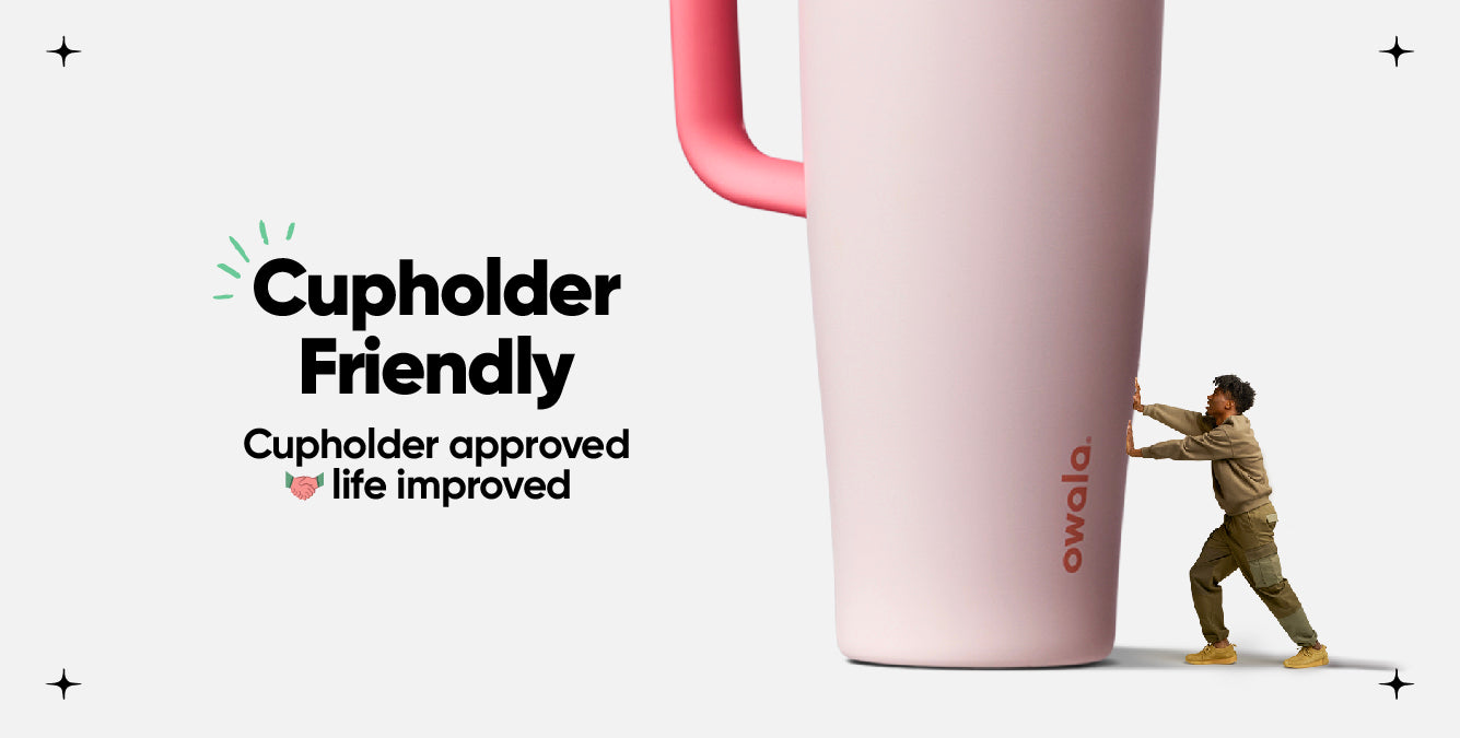 FreeSip Tumbler cupholder feature